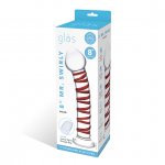 Spiralne dildo szklane - Glas Mr. Swirly Dildo 20,3 cm