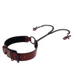 SPORTSHEETS - KOŁNIERZ SZAFRANOWY Z ZACISKAMI NA SUTKI