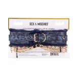 SPORTSHEETS - OBROŻA FUTRZANA I SMYCZ