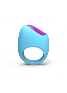 Sterowany aplikacją wibrujący pierścień na penisa - Picobong Remoji Lifeguard Ring Vibe  Niebieski
