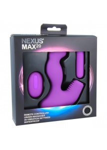 Stymulator analny i waginalny unisex - Nexus Max 20 Waterproof Remote Control Unisex Massager   Fioletowy
