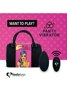 Stymulator do noszenia w majteczkach - Feelztoys Panty Vibe Remote Controlled Vibrator   Czarny