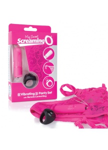 Stymulujące majteczki damskie zdalnie sterowane - The Screaming O Remote Control Panty Różowy