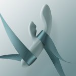 SVAKOM - ROZGRZEWAJĄCY PODWÓJNY WIBRATOR KRÓLICZEK NIEBIESKI