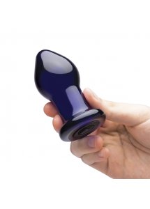 Szklany wibrujący korek analny - Glas Rechargeable Remote Controlled Vibrating Butt Plug