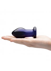 Szklany wibrujący korek analny - Glas Rechargeable Remote Controlled Vibrating Butt Plug