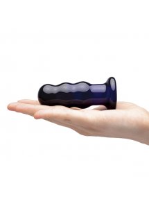 Szklany wibrujący korek analny sonda - Glas Rechargeable Remote Controlled Vibrating Beaded Buttplug