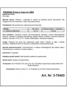 Tabletki na erekcję - PRORINO MEN - 4 Składniki Aktywne - 10 szt. 