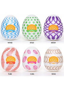 TENGA Masturbator - Zestaw 6 jajek Egg Wonder 6 Styles Pack