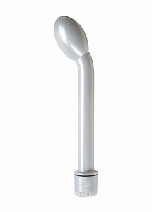 Topco - Wibrator wąski elegancki , stymulujący Punkt G biało srebrny