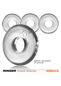 Trzy pierścienie na penisa - Oxballs Ringer of Do-Nut 1 Przezroczysty