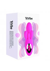 Wibrator do punktu G z masażerem łechtaczki i sromu - FeelzToys TriVibe G-Spot Vibrator with Clitoral & Labia Stimulation   Różowy