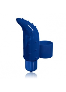 Wibrator na palec Frisky Finger PowerBullet  z wypustkami niebieski