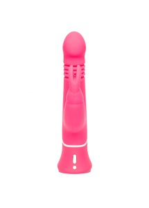 Wibrator posuwisty - Happy Rabbit Thrusting Realistic Pink  