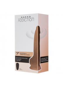 Wibrator realistyczny z rotacją - Naked Addiction Rotating & Vibrating Dong with Remote 7.5 Inch Vanilla   