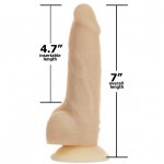 Wibrator realistyczny z rotacją - Naked Addiction Rotating & Vibrating Dong with Remote 7.5 Inch Vanilla   