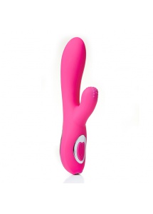 Wibrator z ruchem góra dół i stymulatorem łechtaczki - NU Sensuelle Femme Luxe Vibrator  Różowy