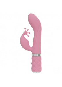 Wibrator ze stymulatorem łechtaczki - Pillow Talk Kinky Rabbit & G-Spot Vibrator   Różowy