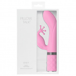 Wibrator ze stymulatorem łechtaczki - Pillow Talk Kinky Rabbit & G-Spot Vibrator   Różowy