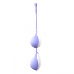 Wibrujące dwukolorowe kulki stymulujące Vibe Therapy – Terah Purple fioletowo białe