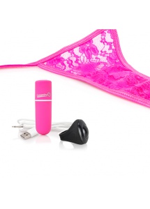 Wibrujące majteczki ze stymulatorem - The Screaming O Charged Remote Control Panty Vibe  Różowy