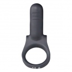 Innowacyjny wibrujący pierścień na penisa - Bold Shepherd Cock Ring Black 
