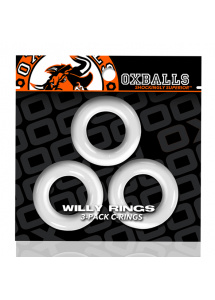 Zestaw 3 pierścienie na penisa - Oxballs Willy Rings 3-pack   Biały