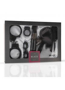 Zestaw gadżetów erotycznych z wibratorem rotacyjnym - Loveboxxx I Love Black Gift Set  