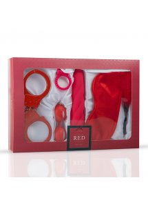 Zestaw gadżetów erotycznych z wibratorem klasycznym - Loveboxxx I Love Red Gift Set  