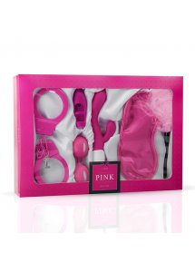 Zestaw gadżetów erotycznych z wibratorem króliczkiem - Loveboxxx I Love Pink Gift Set  