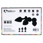 Zestaw 3 korków analnych - FeelzToys Bibi Butt Plug Set 3 szt Czarny