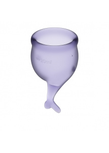 Zestaw kubeczków menstruacyjnych - Satisfyer Feel Secure Menstrual Cup Fioletowy