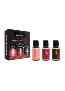 Zestaw jadalnych olejków do masażu - Dona Flavored Massage Gift Set (3 x 30 ml) 