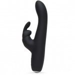 Zgrabny wibrator ze stymulatorem łechtaczki - Fifty Shades of Grey Greedy Girl Rechargeable Slimline Rabbit Vibrator  